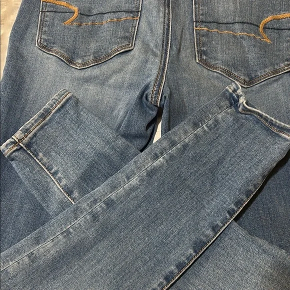 American Eagle Outfitters Blue Skinny Jeans with Modern Distressing - Picture 6 of 7
